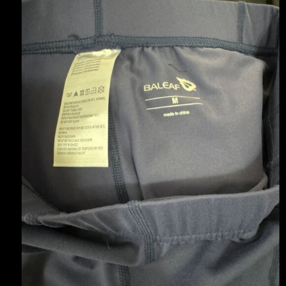 Baleaf Men's Yoga Pants with Pockets, Workout Compression Pants Men Blue Medium - Picture 1 of 3